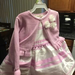 2pc Dress and cardigan in lilac.
